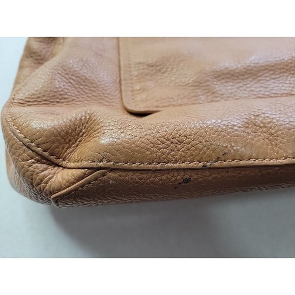 Tory Burch Marion Whipstitch Leather Saddle Convertible Chain Crossbody Tan Bag - Picture 10 of 16